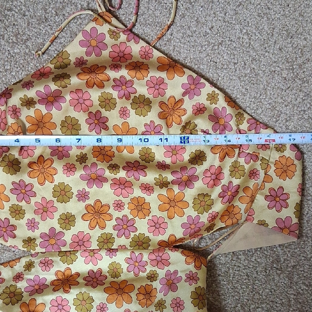 Cotton Candy Pink and Orange Halter Sundress - Picture 12 of 12